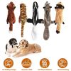 5Pcs Multi-Color Squeaky No Stuffing Dog Toys With Squeaky Balls Dog Teething Training Interactive Dog Toys for Aggressive Chewers for Small Medium an