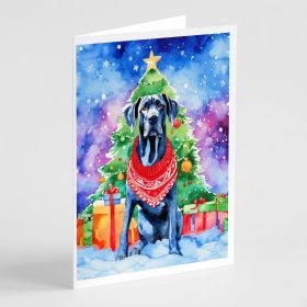 Great Dane Christmas Greeting Cards Pack of 8 Blank Cards with Envelopes Whimsical A7 Size 5x7 Blank Note Cards (Default: Default)