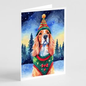 English Setter Christmas Greeting Cards Pack of 8 Blank Cards with Envelopes Whimsical A7 Size 5x7 Blank Note Cards (Default: Default)