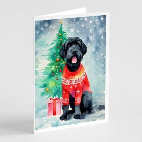 Giant Schnauzer Christmas Greeting Cards Pack of 8 Blank Cards with Envelopes Whimsical A7 Size 5x7 Blank Note Cards (Default: Default)