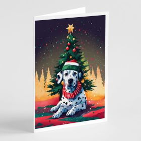 Dalmatian Christmas Greeting Cards Pack of 8 Blank Cards with Envelopes Whimsical A7 Size 5x7 Blank Note Cards (Default: Default)