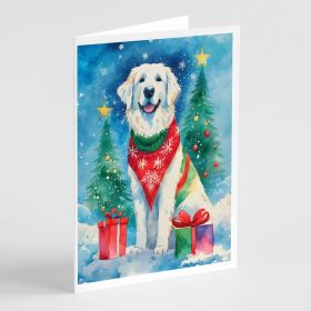 Great Pyrenees Christmas Greeting Cards Pack of 8 Blank Cards with Envelopes Whimsical A7 Size 5x7 Blank Note Cards (Default: Default)