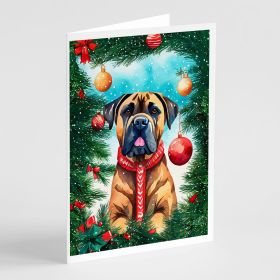 Cane Corso Christmas Greeting Cards Pack of 8 Blank Cards with Envelopes Whimsical A7 Size 5x7 Blank Note Cards (Default: Default)