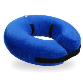 Dog Protective Inflatable Collar Pet Puppy Cat Not Block Vision E-Collar Adjustable Pet Recovery (Option: InflatablePetCollarM)